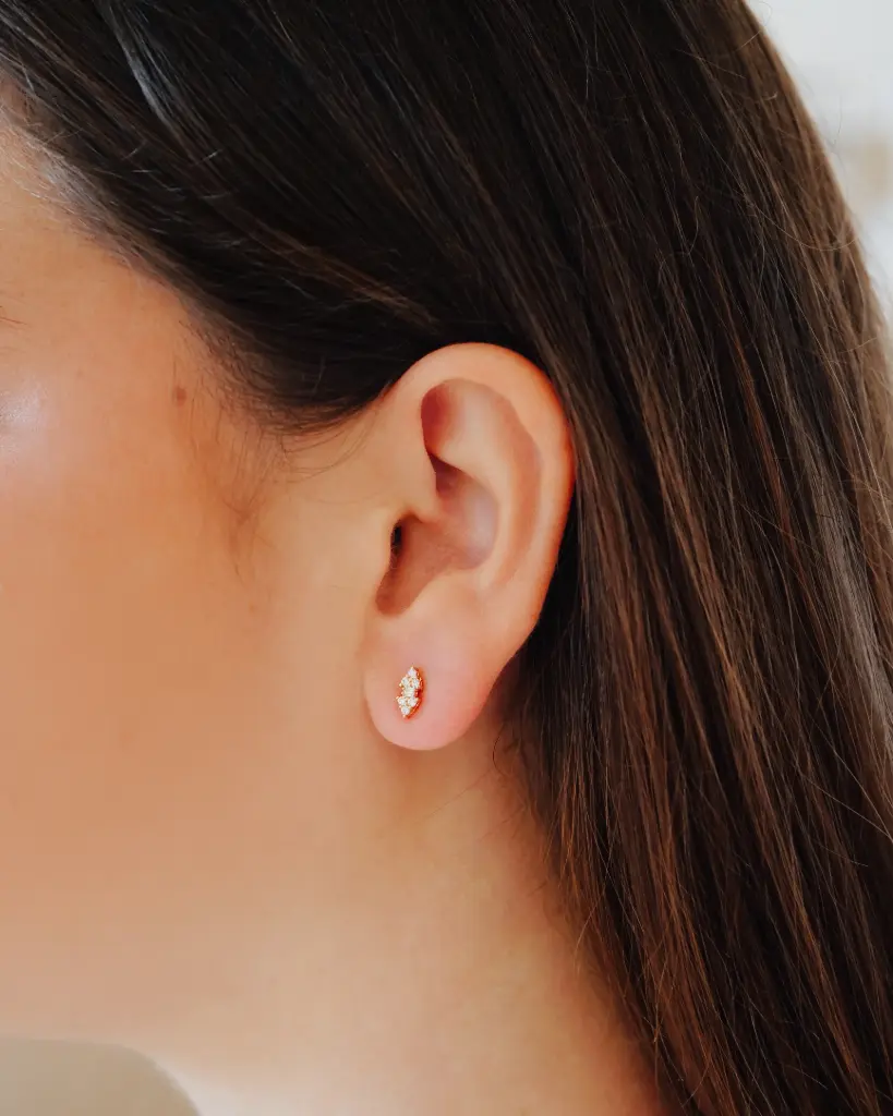 Boucle d'oreille LOOM dorée