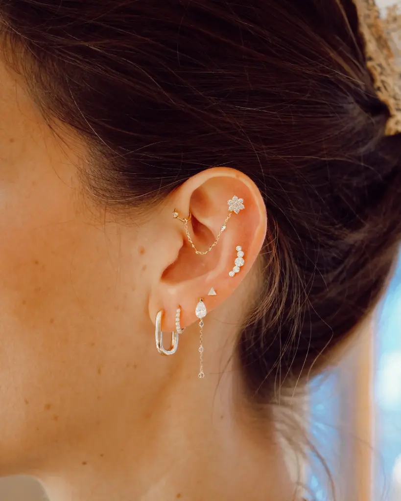 Boucle d'oreille SLATE dorée