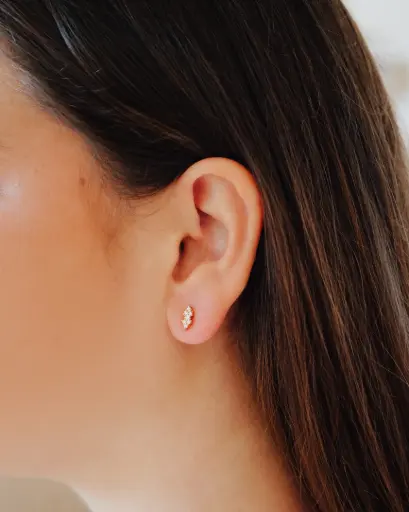 Boucle d'oreille LOOM dorée