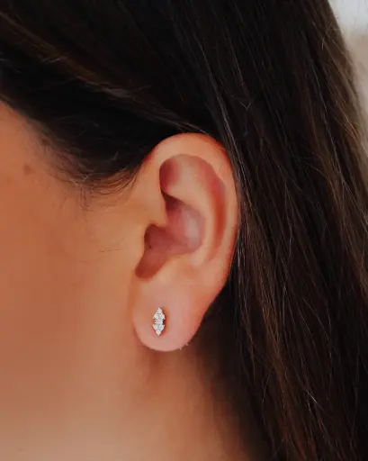 Boucle d'oreille LOOM argentée